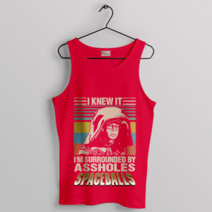 Comedy with Dark Helmet Spaceballs Red Tank Top