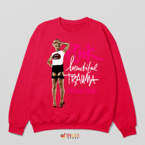 Concert Journey Beautiful Trauma Tour Red Sweatshirt