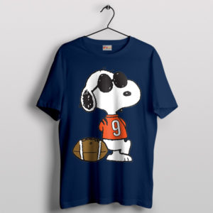 Cool Joe Burrow Beagle Snoopy NFL Navy T-Shirt