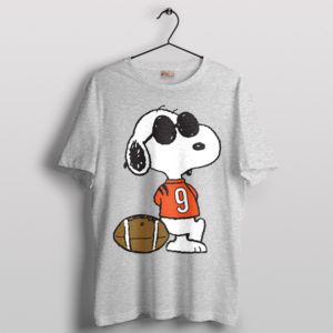 Cool Joe Burrow Beagle Snoopy NFL Sport Grey T-Shirt