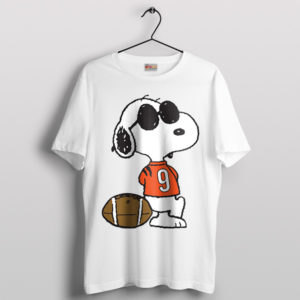 Cool Joe Burrow Beagle Snoopy NFL White T-Shirt