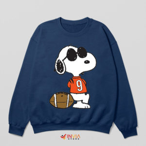 Cool Quarterback Joe Burrow Snoopy Navy Sweatshirt