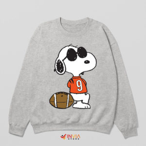 Cool Quarterback Joe Burrow Snoopy Sport Grey Sweatshirt