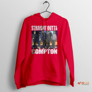 Coolness Straight Outta Compton Red Hoodie