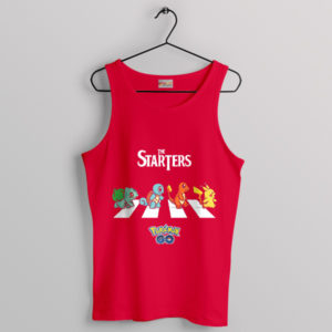 Cross 'Em All Starter Pokemon Abbey Road Red Tank Top