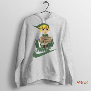 Cutting Grass for Rupees Zelda Link Sport Grey Hoodie