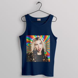 Dance to Baby by Dua Lipa Music Navy Tank Top