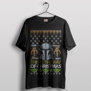 Din Djarin in Holiday Style Ugly Christmas T-Shirt