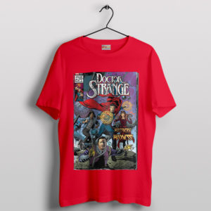 Doctor Strange Comic Multiverse of Madness Red T-Shirt