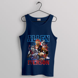 Dribble Down Memory Lane Iverson Navy Tank Top