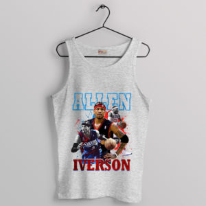 Dribble Down Memory Lane Iverson Sport Grey Tank Top