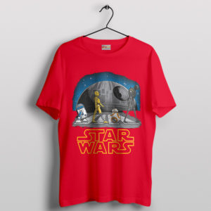 Droids on Abbey Road A Galactic Road Trip Red T-Shirt