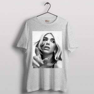 Dua Lipa Blonde Ambition Chic Style Sport Grey T-Shirt