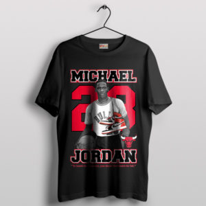 Dunking Through Time Young Michael 23 Black T-Shirt