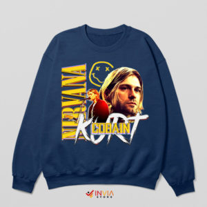 Echoes of Rebellion Kurt Cobain Navy Sweatshirt