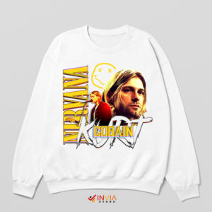 Echoes of Rebellion Kurt Cobain White Sweatshirt