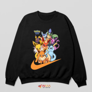 Eevee Metamorphosis A Stylish Nike Black Sweatshirt