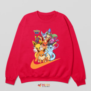 Eevee Metamorphosis A Stylish Nike Red Sweatshirt