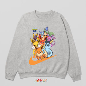 Eevee Metamorphosis A Stylish Nike Sport Grey Sweatshirt