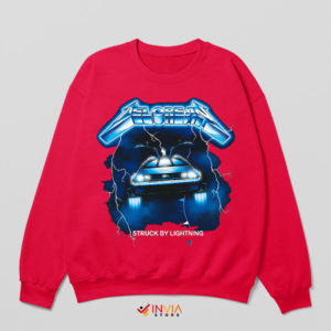 Electric Roads Delorean x Metallica Red Sweatshirt