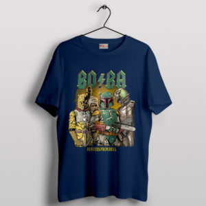 Epic Boba Fett Highway to Hell ACDC Navy T-Shirt