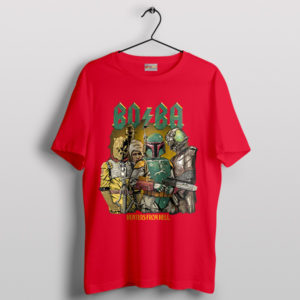 Epic Boba Fett Highway to Hell ACDC Red T-Shirt