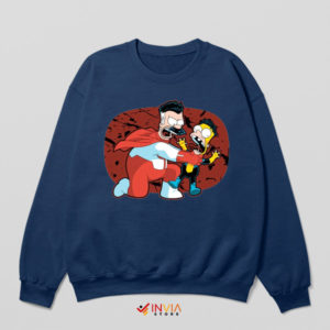 Epic Clash Bart and Homer The Invincible Navy Sweatshirt