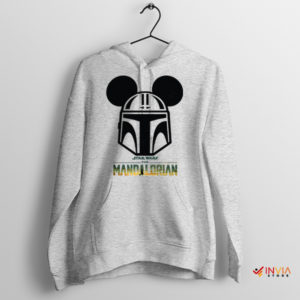 Epic Ears Mickey Mandalorian Helmet Sport Grey Hoodie