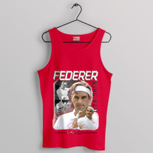 Epic Elegance King Roger Federer Red Tank Top