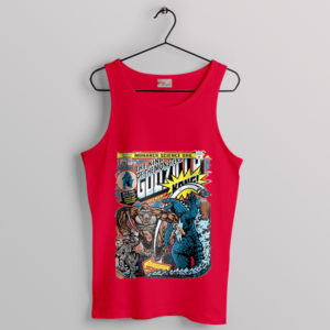 Epic Monsterverse Godzilla vs Kong Comic Red Tank Top