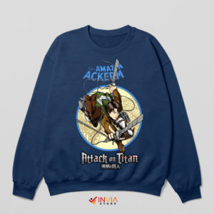 Epic Titan Clash Ackerman's Saga AOT Navy Sweatshirt