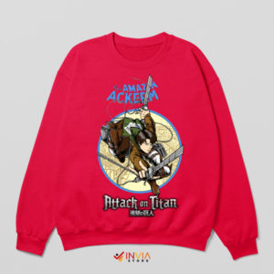 Epic Titan Clash Ackerman's Saga AOT Red Sweatshirt