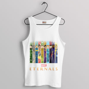 Eternals Assemble Marvel Heroes White Tank Top