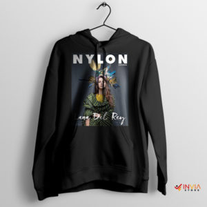 Experience Lana Del Rey Vibes in Nylon Black Hoodie