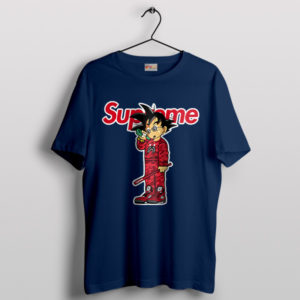 Fashion Goku Super Saiyan Power Navy T-Shirt