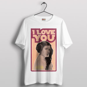 Galactic Romance Princess Leia Love White T-Shirt