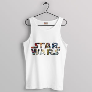 Galaxy of Heroes Star Wars Characters White Tank Top