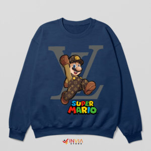 Gaming Icon Sprint Mario Bros Run Navy Sweatshirt