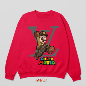 Gaming Icon Sprint Mario Bros Run Red Sweatshirt