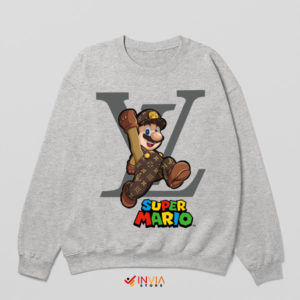 Gaming Icon Sprint Mario Bros Run Sport Grey Sweatshirt