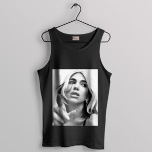 Girl Power Dua Lipa's Blonde Style Black Tank Top