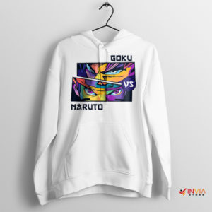 Goku vs Naruto Battle of Heroes White Hoodie