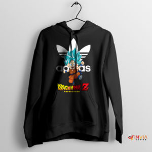 Goku's Streetwear Journey Adidas Symbol Black Hoodie