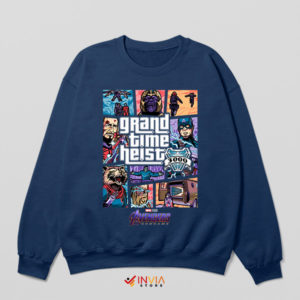 Grand Time Heist in GTA Avengers Navy Sweatshirt