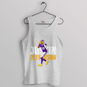 Gridiron Greatness Justin Jefferson Sport Grey Tank Top