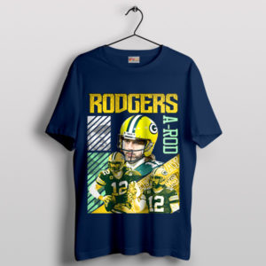 Gridiron Maestro Aaron Rodgers NFL Navy T-Shirt