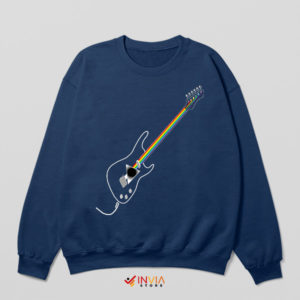 Guitar on the Dark Side of the Moon Navy Sweatshirt