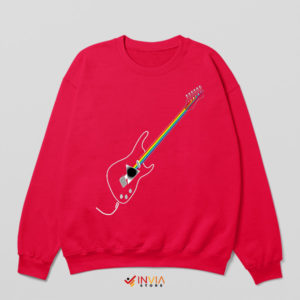 Guitar on the Dark Side of the Moon Red Sweatshirt