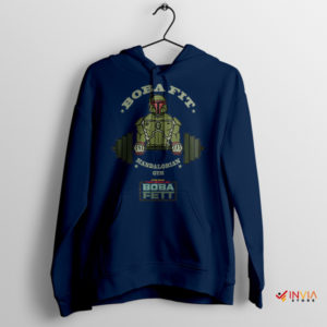 Gym with Mandalorian Spirit Boba Fett Navy Hoodie