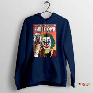 Haunting Joker's Smile Face Clown Navy Hoodie